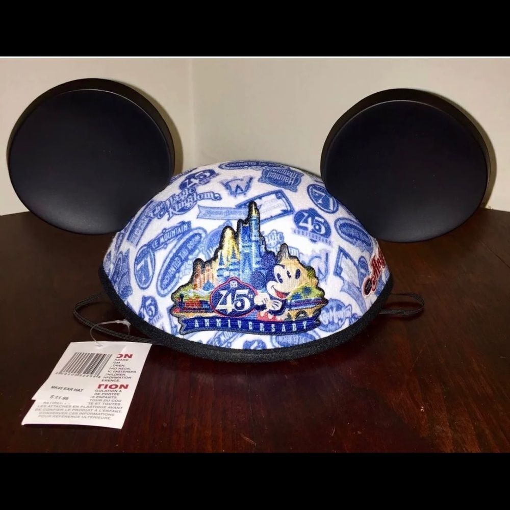 Disney Parks Mickey Ears 45th Anniversary The Magic Kingdom NWT